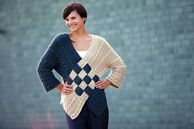 Knit wrap cardigan pattern