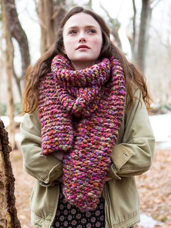 Knit a chunky scarf free pattern