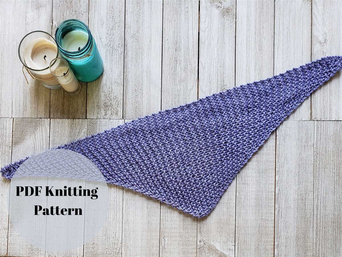Knit bandana scarf pattern