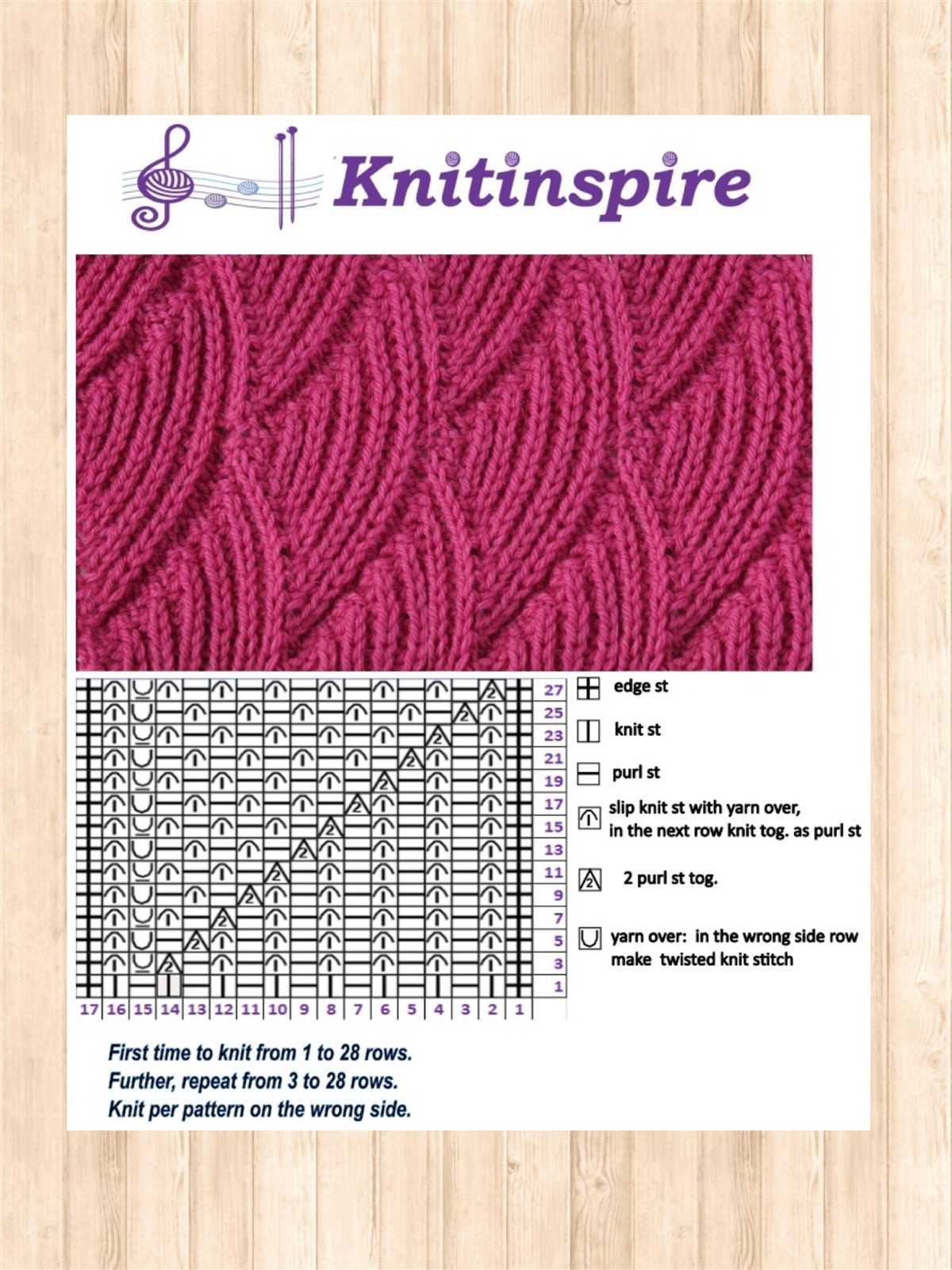 Knit brioche stitch pattern