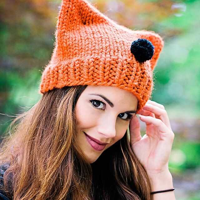 Knit cat ear beanie pattern