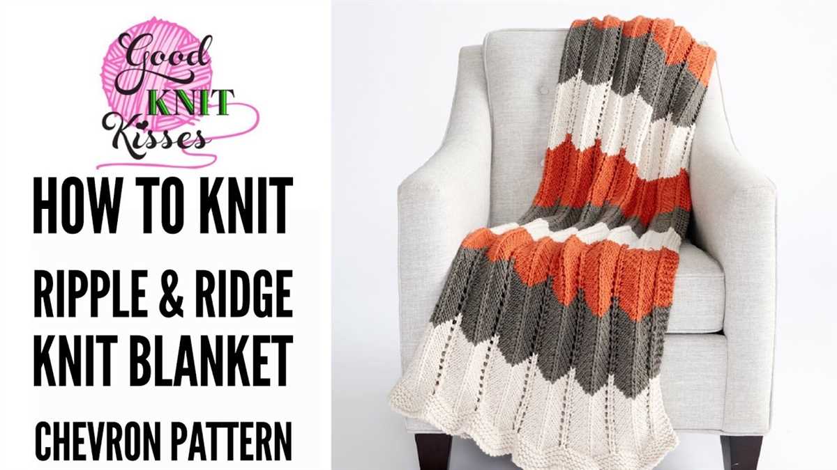 Knit chevron blanket pattern