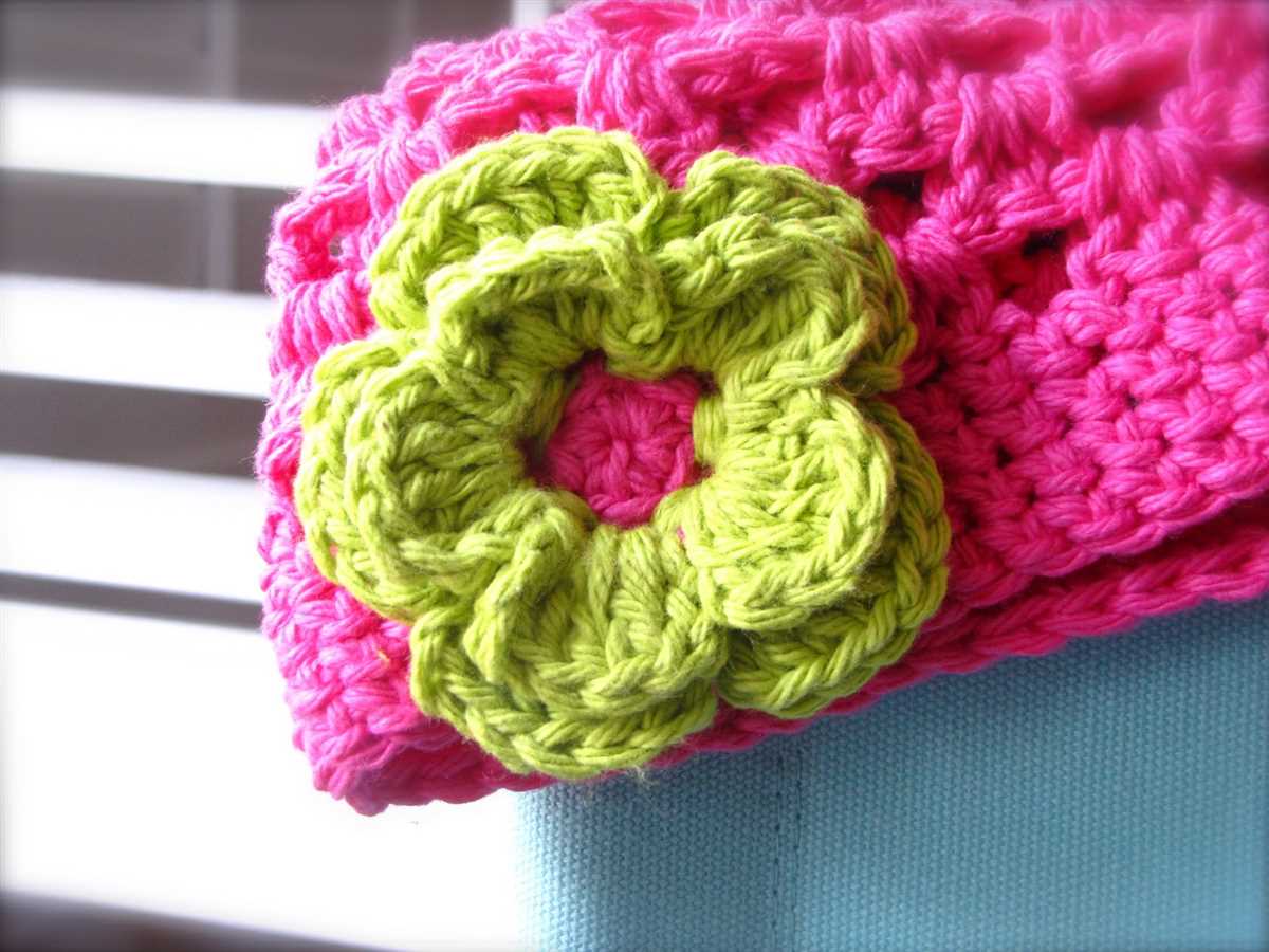 Knit daisy pattern