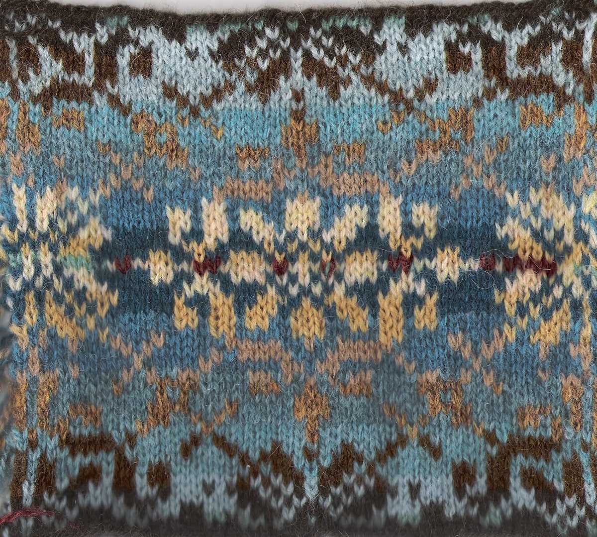 Knit fair isle heart pattern