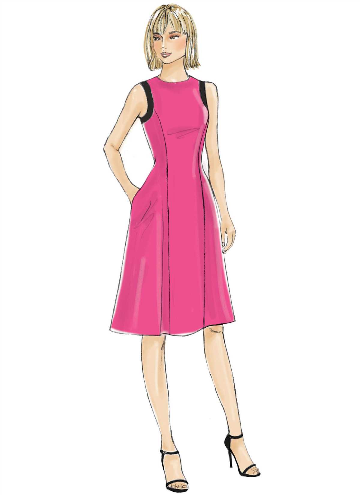 Knit fit and flare dress pattern