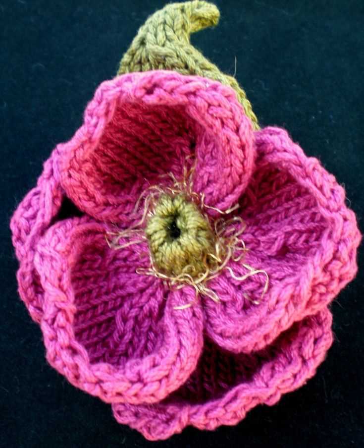 Knit flowers pattern