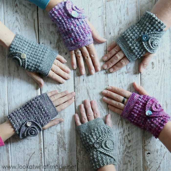 Knit hand warmers pattern free