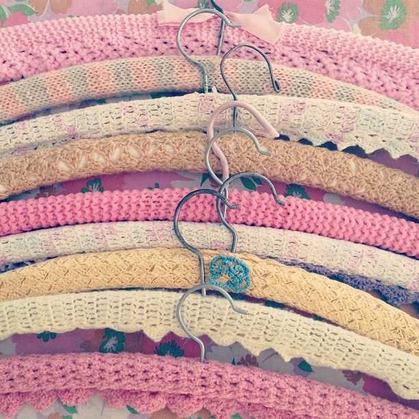 Knit hanger cover pattern