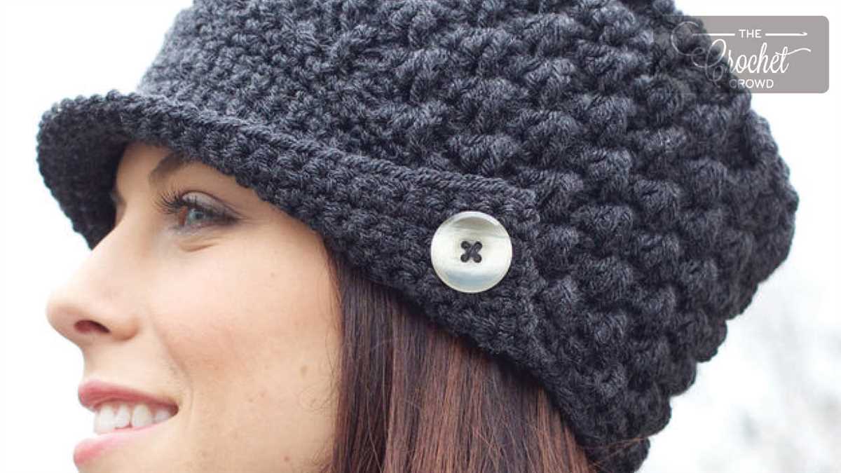 Knit hat with visor pattern free