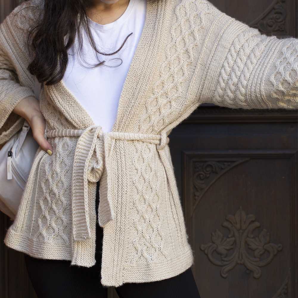 Knit kimono cardigan pattern
