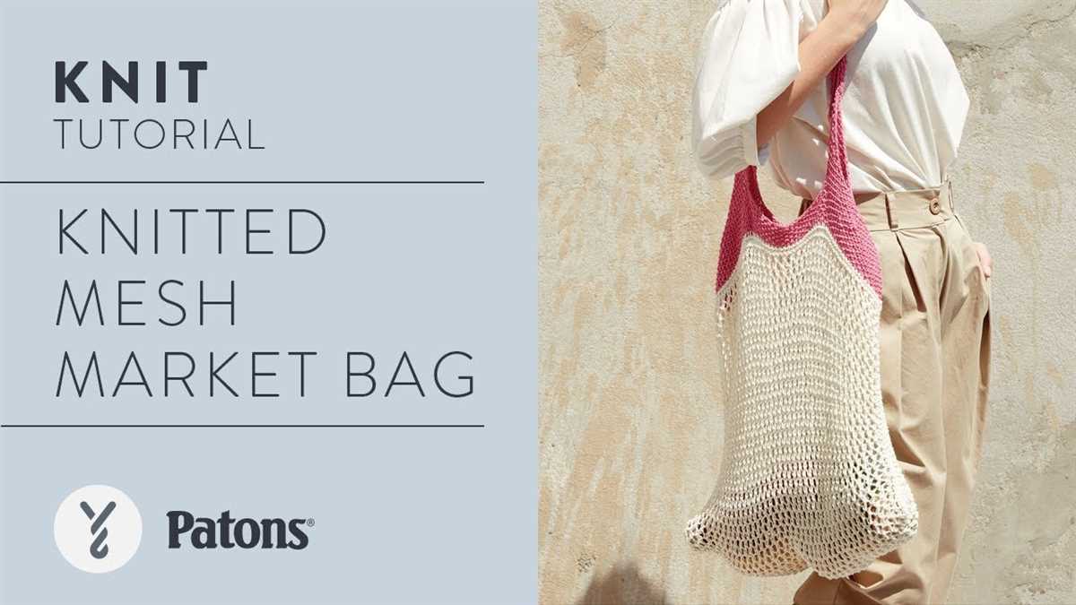 Design and create your own knitted market bag with our free pattern Knit market bag pattern