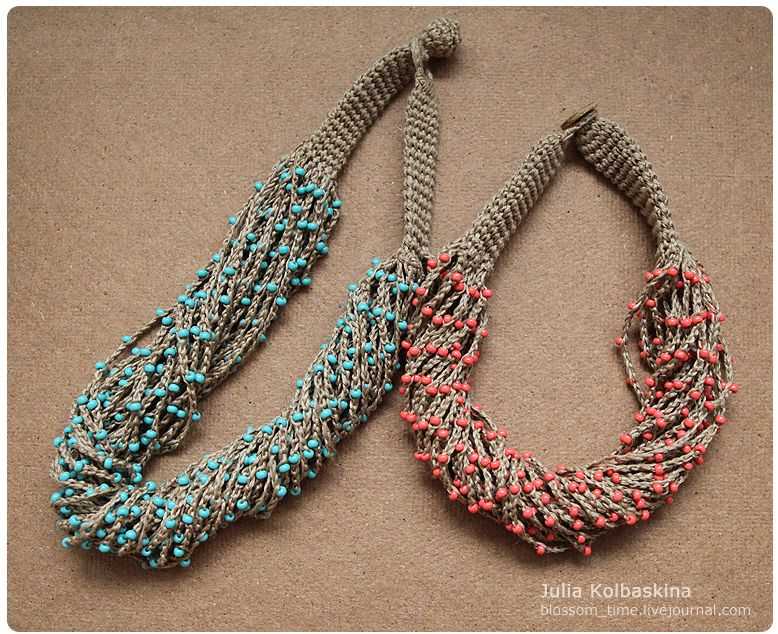 Knit necklace pattern