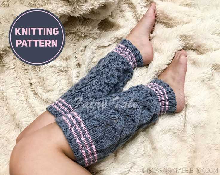 Knit pattern leg warmers