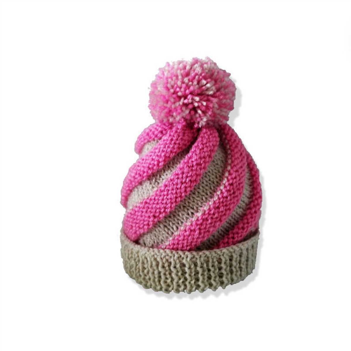 Knit pom pom hat pattern