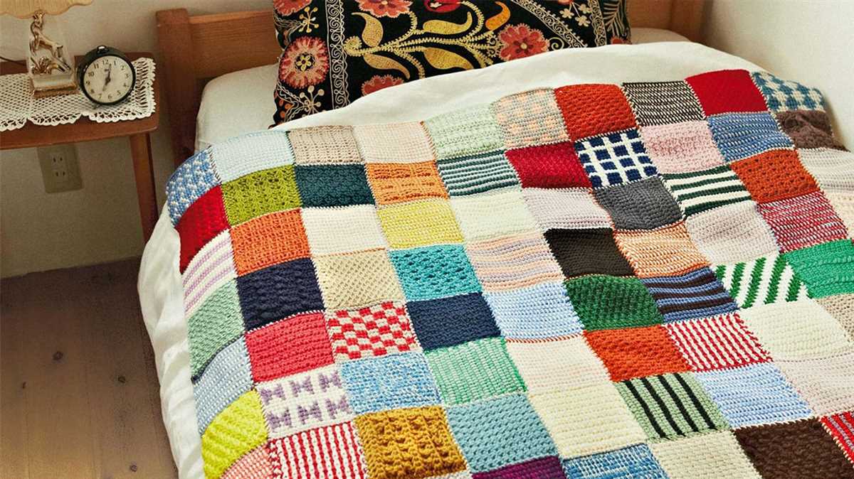 Knit quilt square patterns