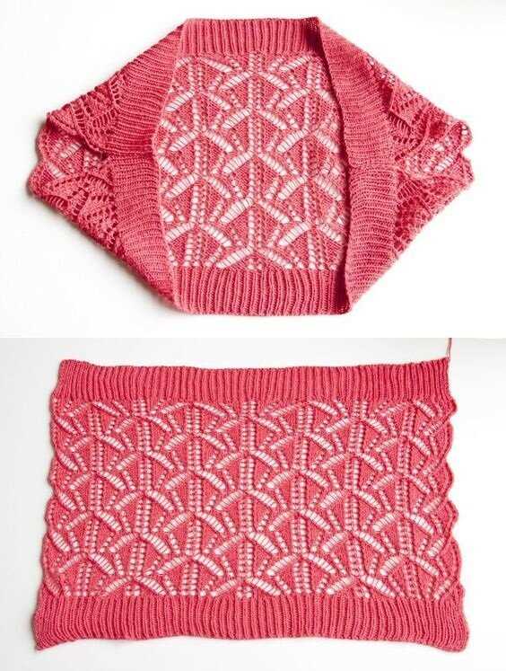 Knit rectangle shrug pattern