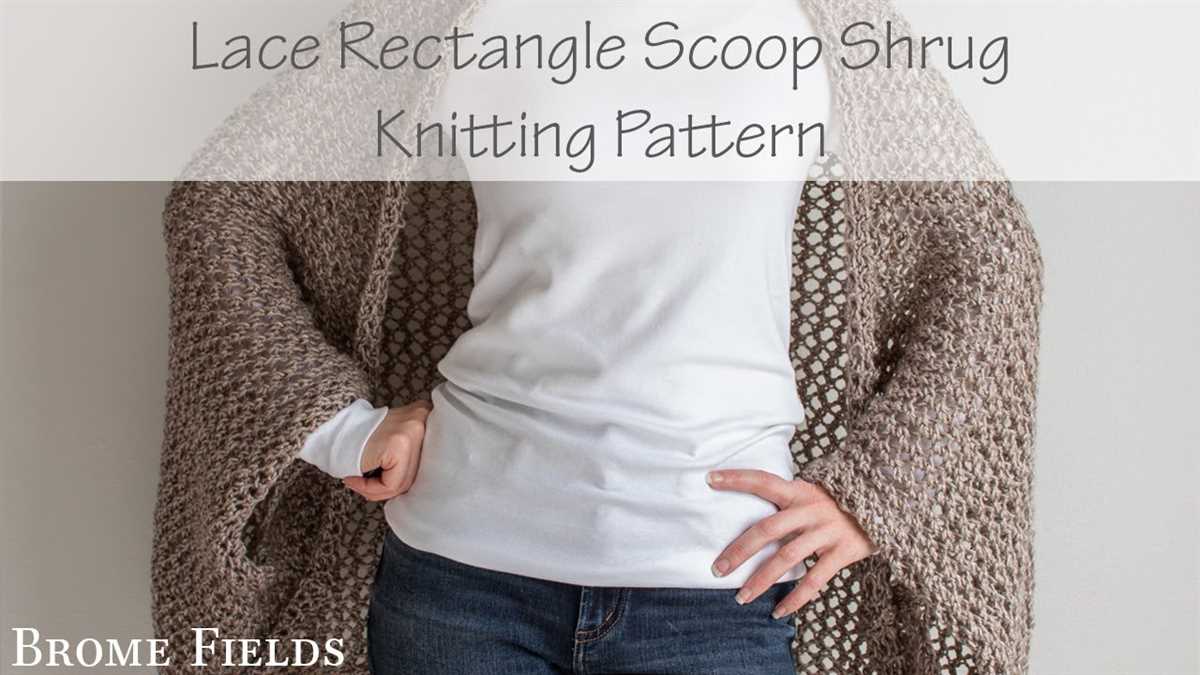 Knit rectangle shrug pattern