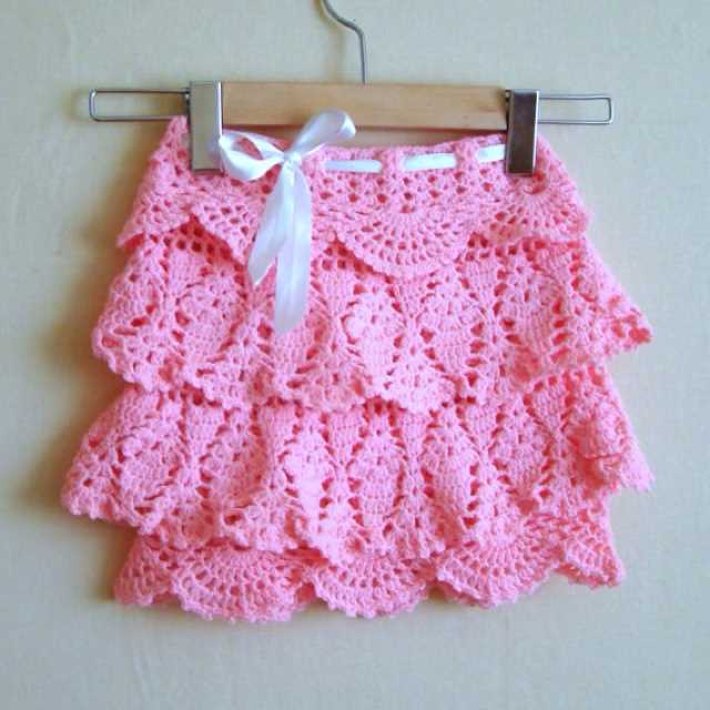 Knit ruffle skirt pattern