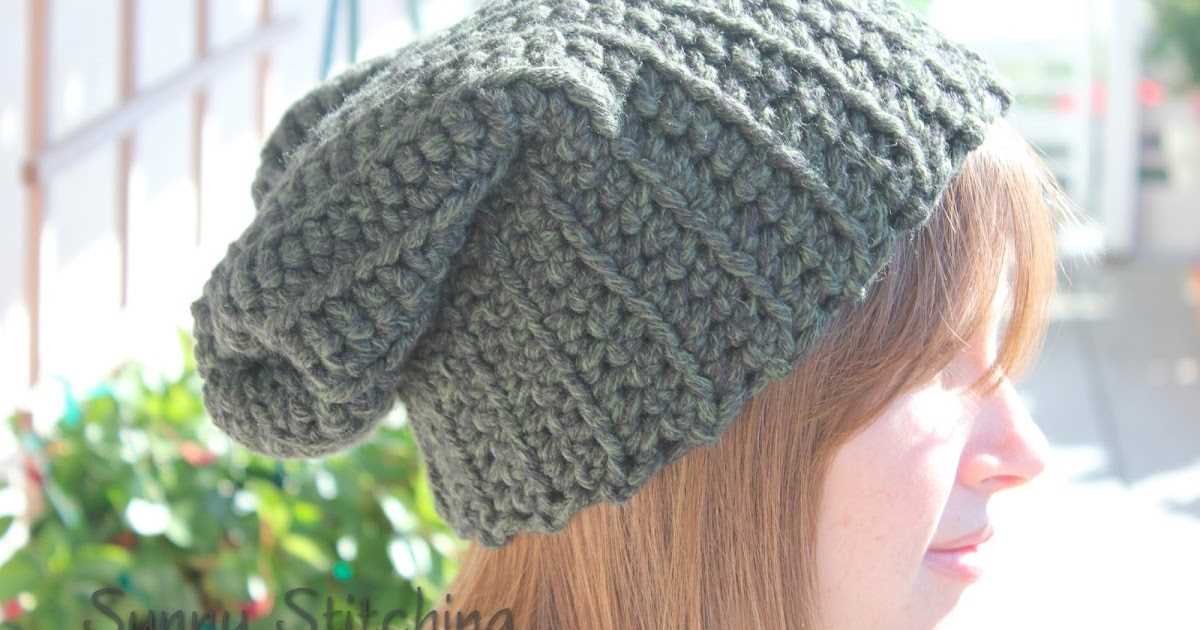 Knit slouchy hat pattern free