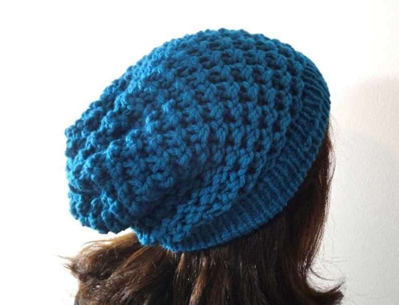 Knit slouchy hat pattern