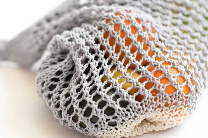 Knit string bag pattern