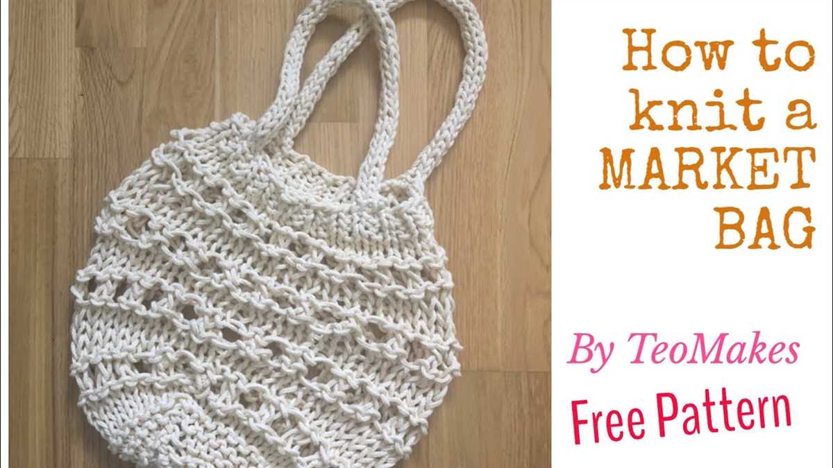 Knit string bag pattern