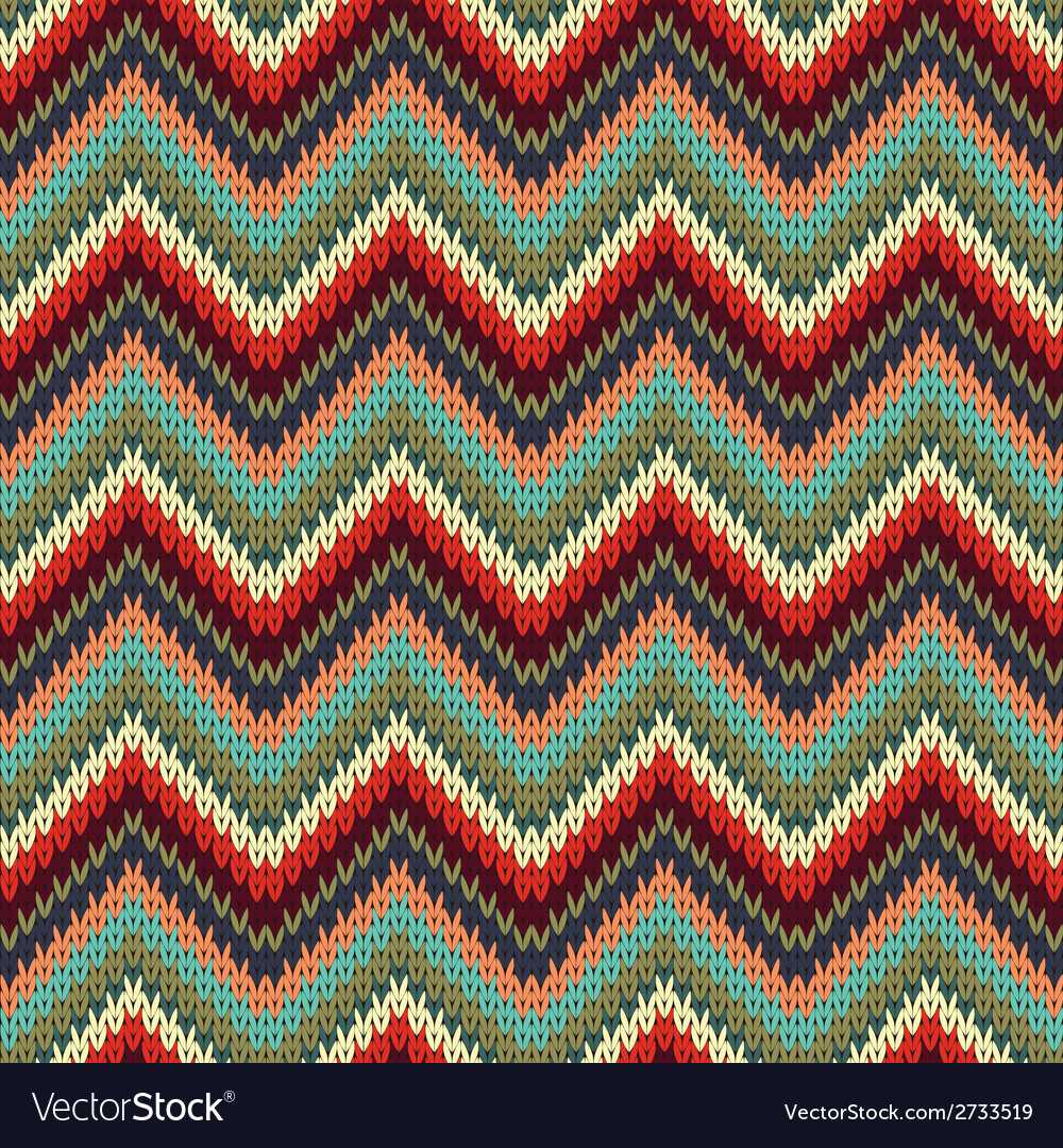 Knit zig zag pattern
