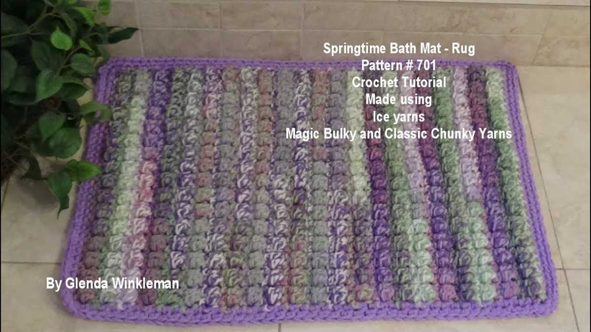Knitted bath mat pattern