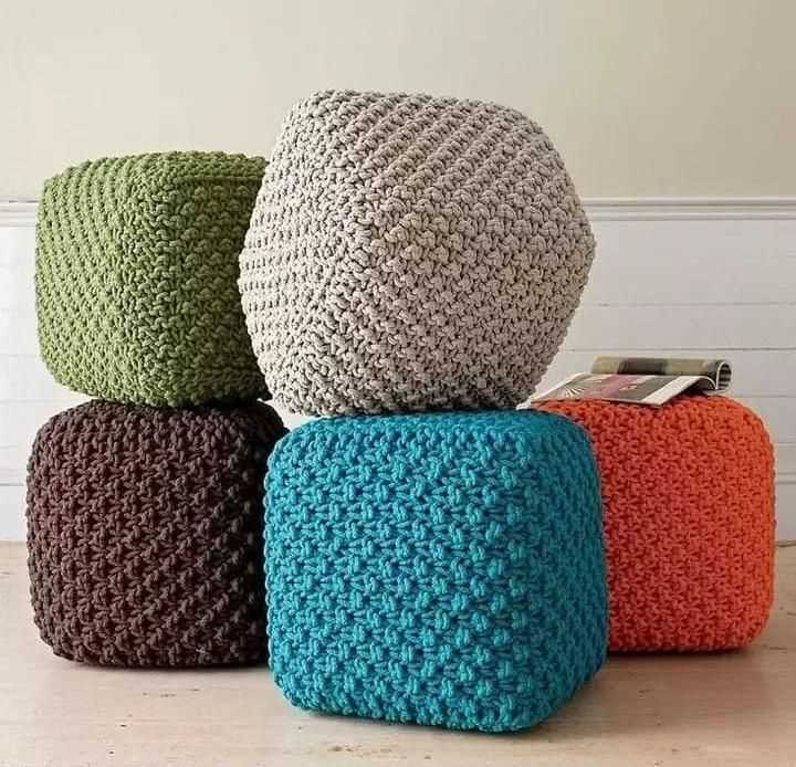 Knitted bath pouf pattern