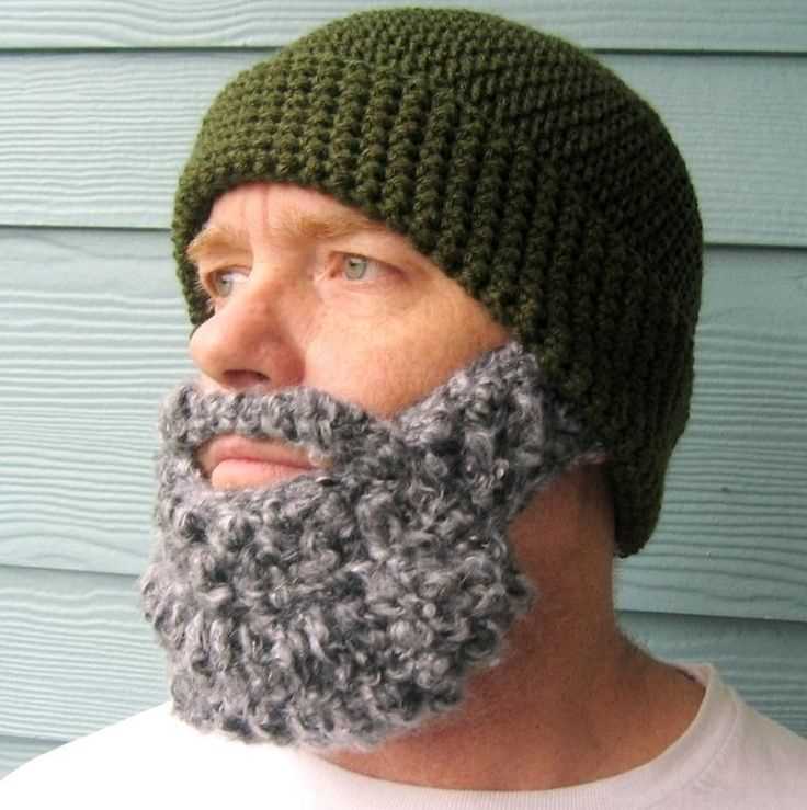 Knitted beard hat pattern