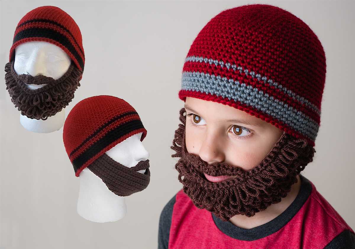 Knitted beard hat pattern