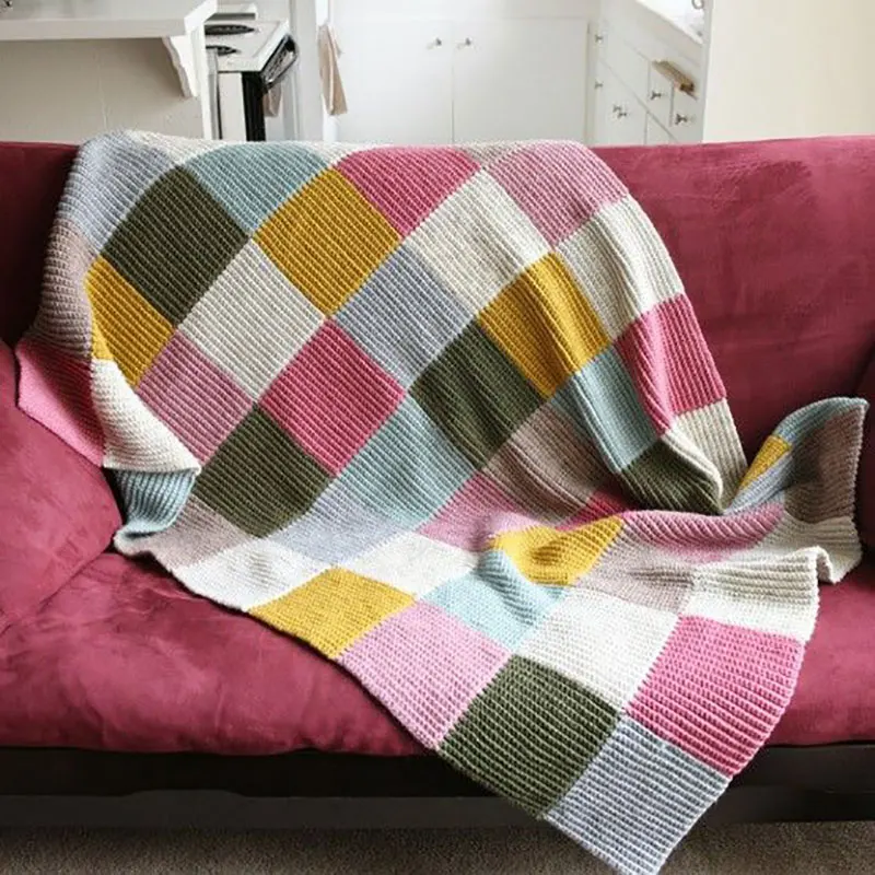 COZY AND MODERN - YOUR GUIDE TO CREATING A KNITTED BLOCK BLANKET Knitted block blanket pattern