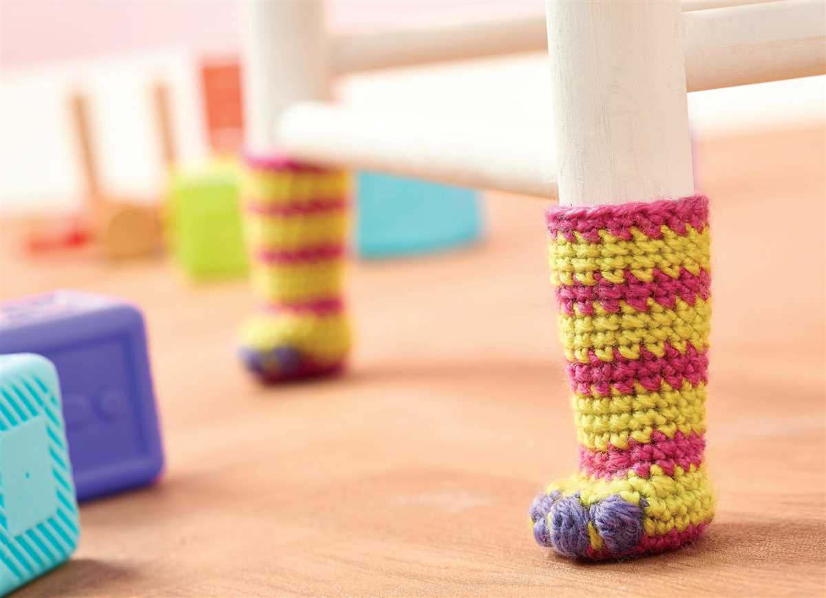 Knitted chair leg socks pattern