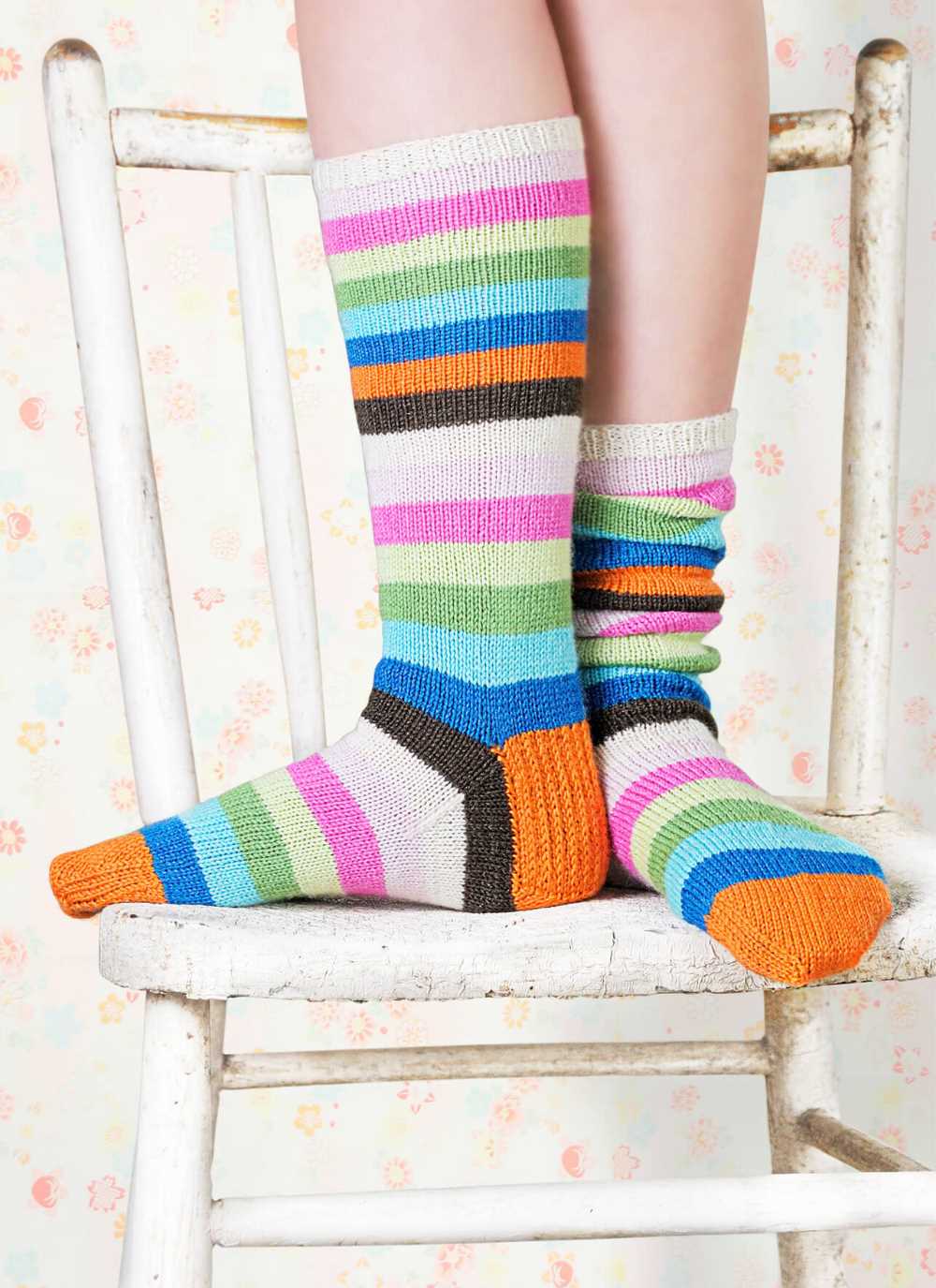 Knitted chair leg socks pattern