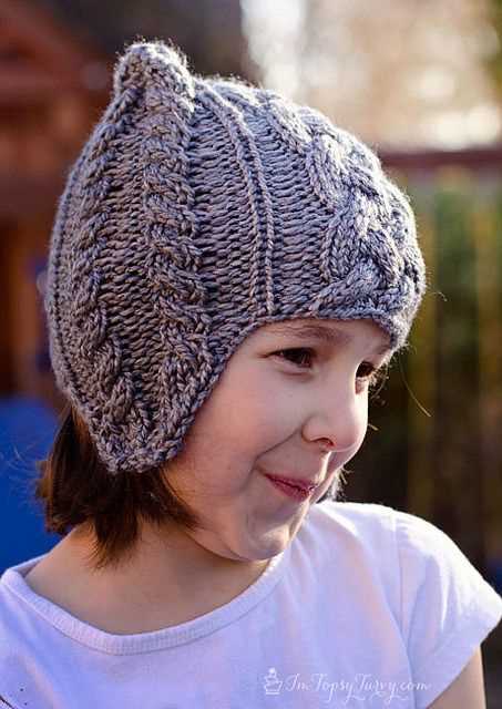 Knitted childrens beanie pattern