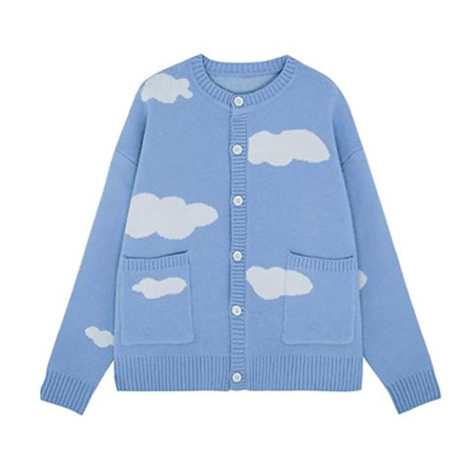 Knitted cloud pattern