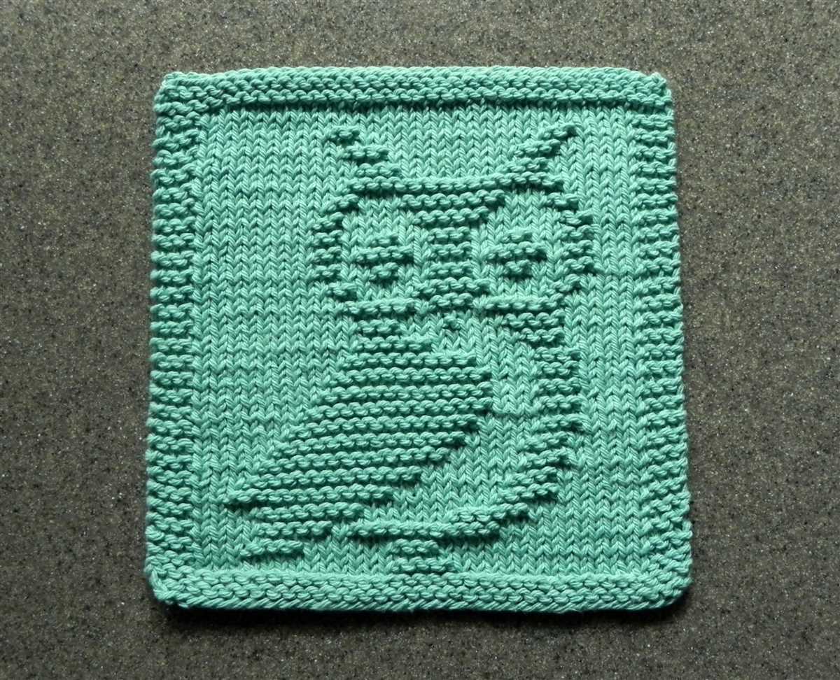 Knitted cotton dishcloth pattern