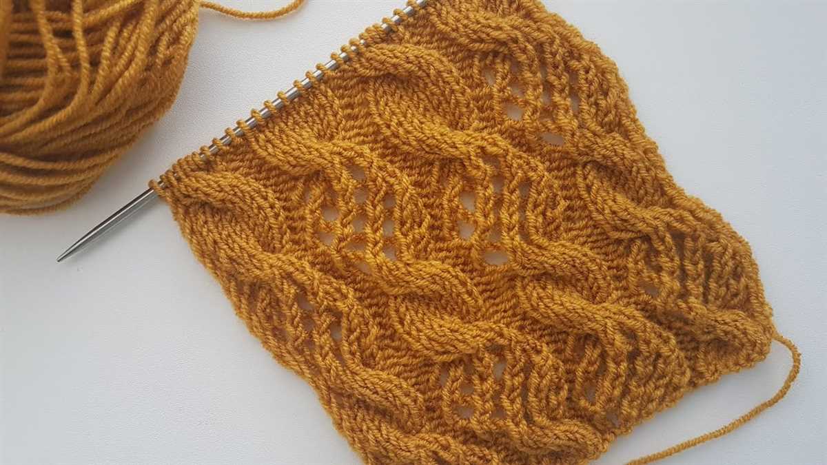 Knitted diamond shaped pattern