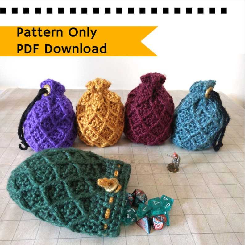 Knitted dice bag pattern