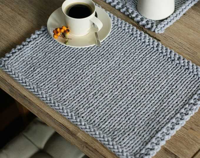 Knitted dish drying mat pattern
