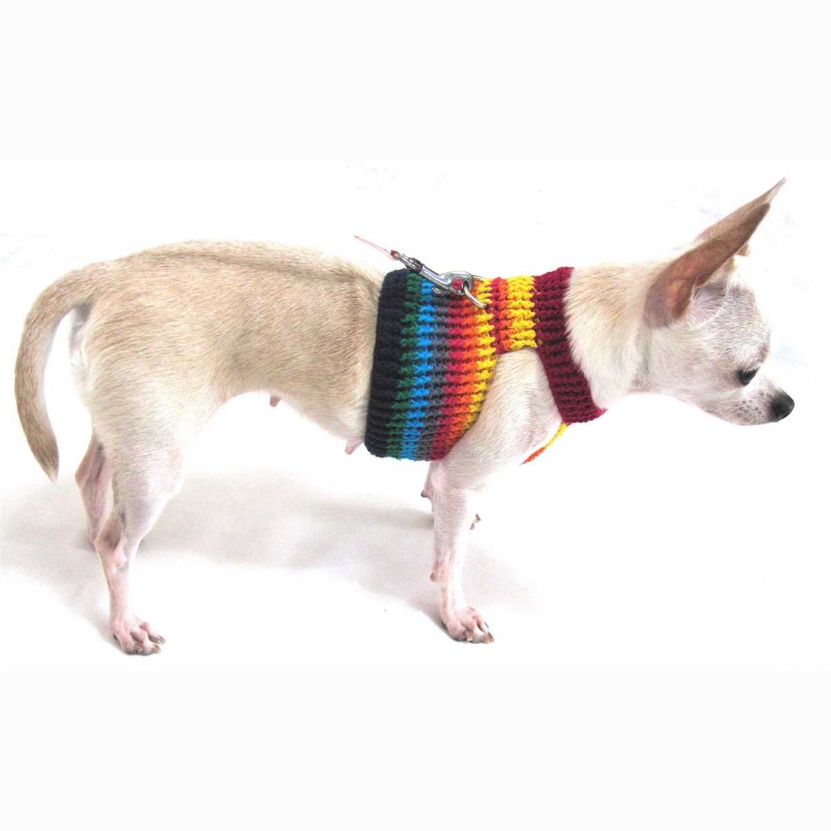Knitted dog harness pattern