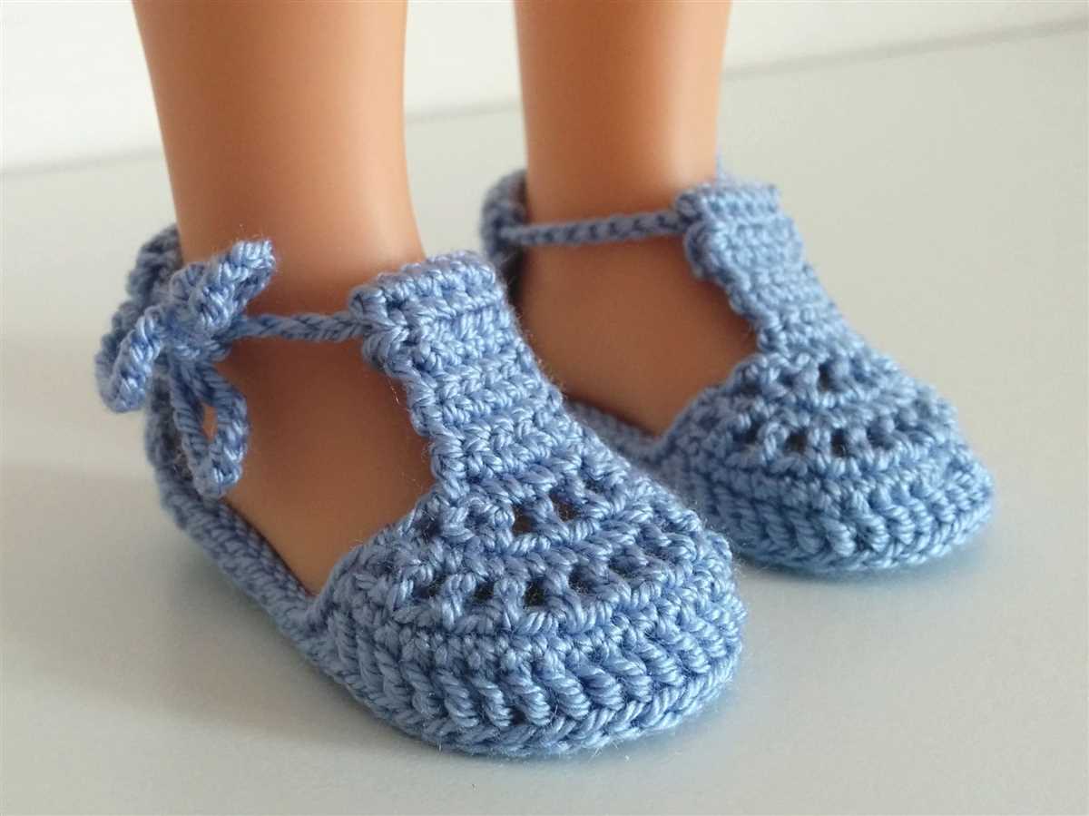 Knitted doll shoes free pattern
