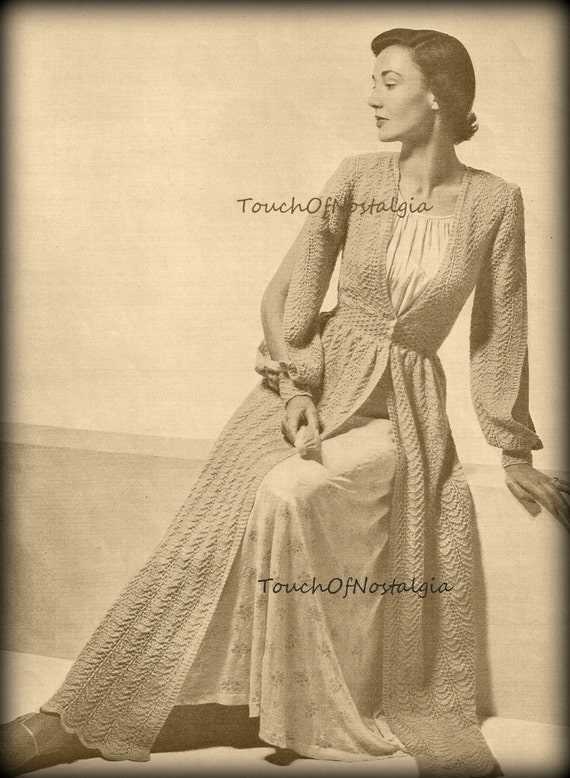 Knitted dressing gown pattern