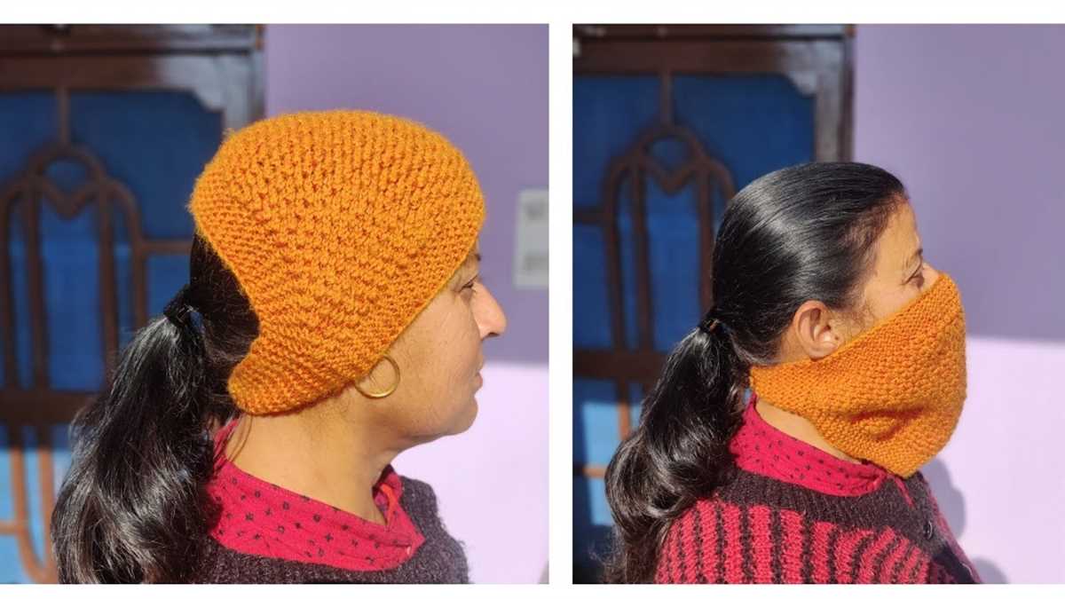 Knitted ear warmer pattern in the round