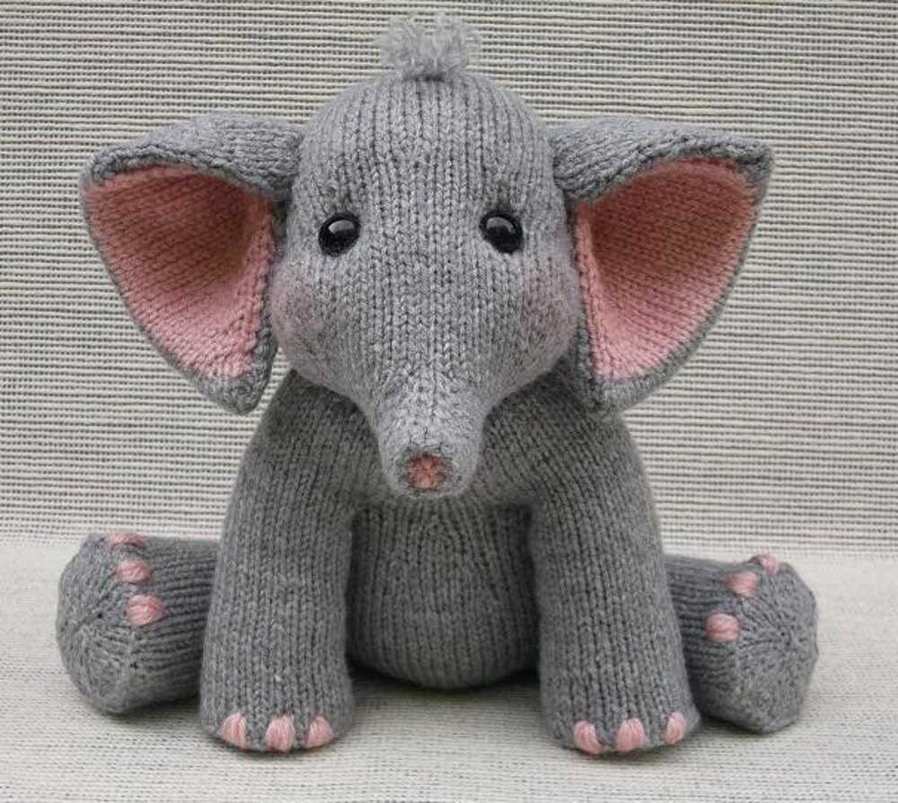 Knitted elephant toy pattern free
