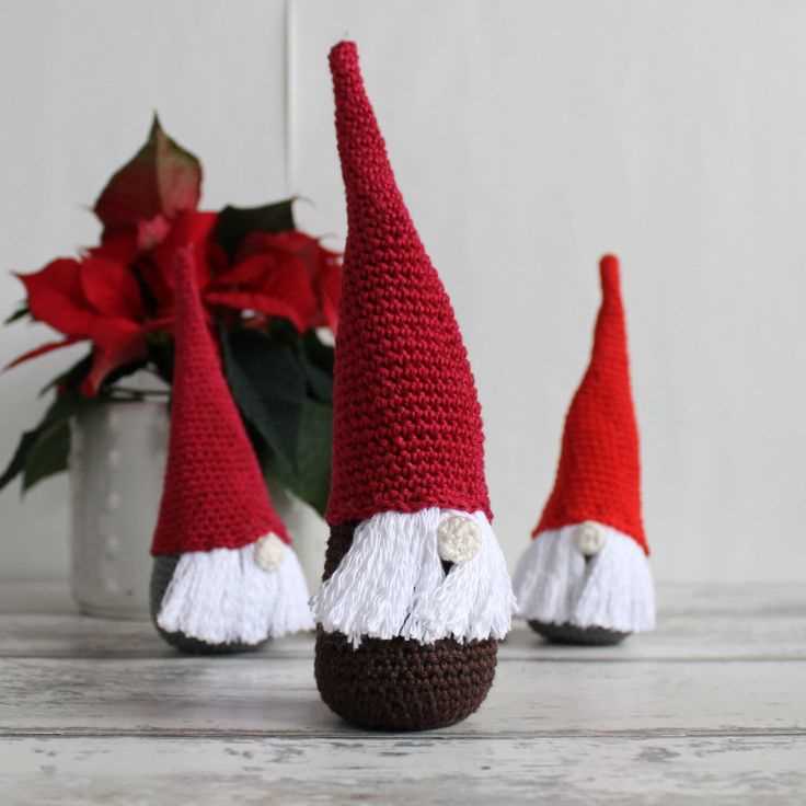 Knitted gnome ornament pattern