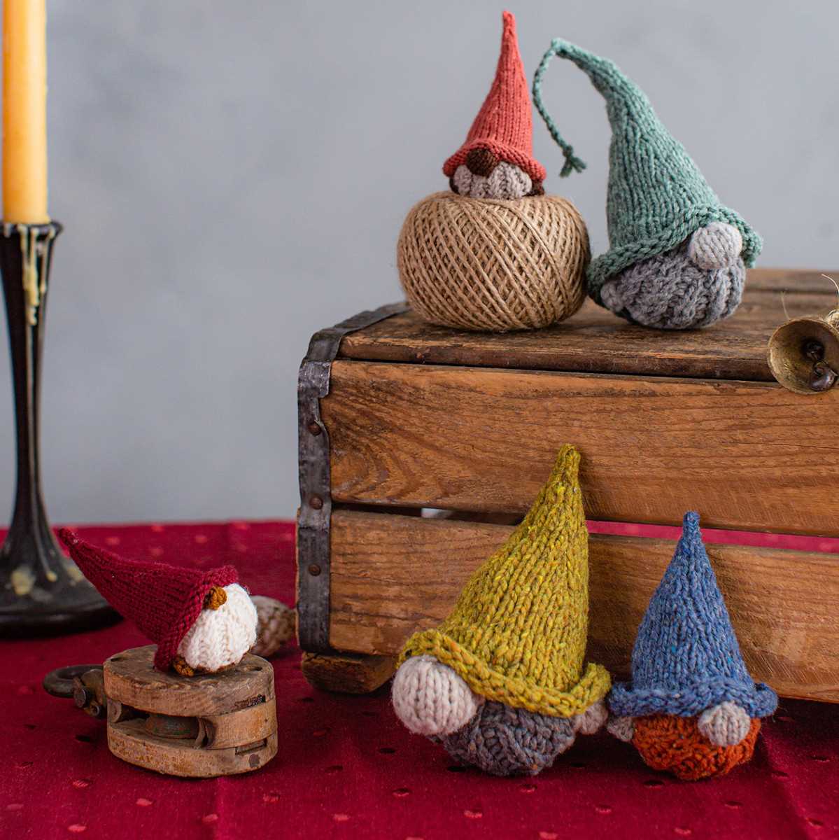 Knitted gnome ornament pattern