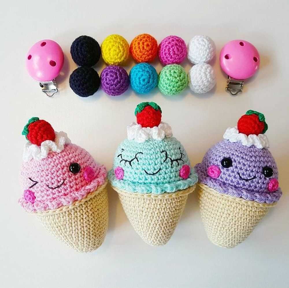 A Delightful Frozen Treat You Can Knit - Ice Cream Cone Pattern Knitted ice cream cone pattern