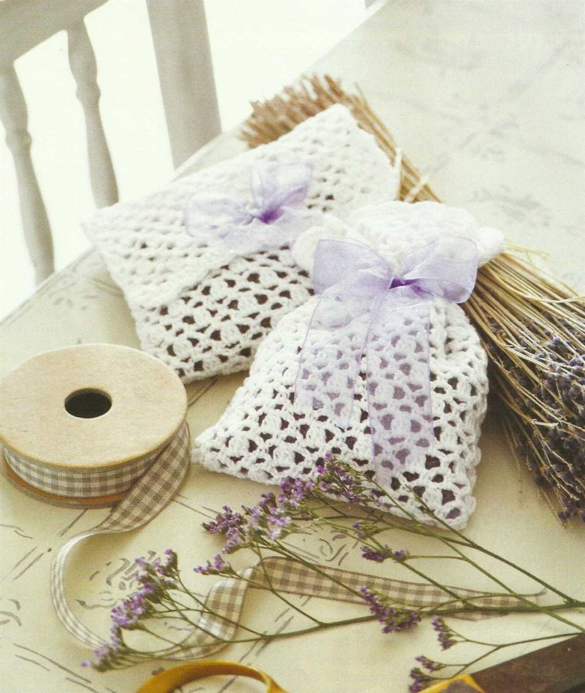 Knitted lavender bags free pattern