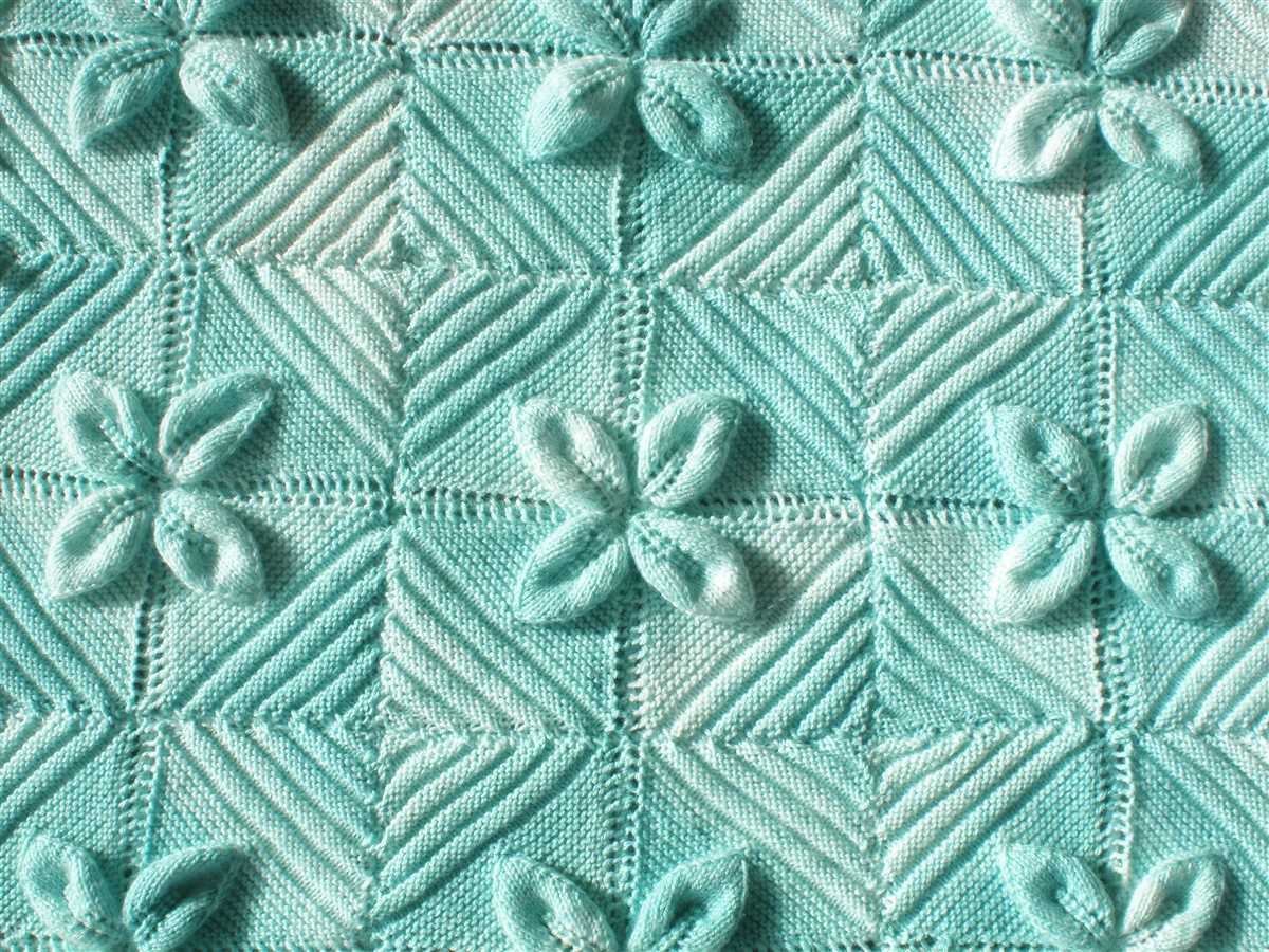 Knitted leaf square pattern free